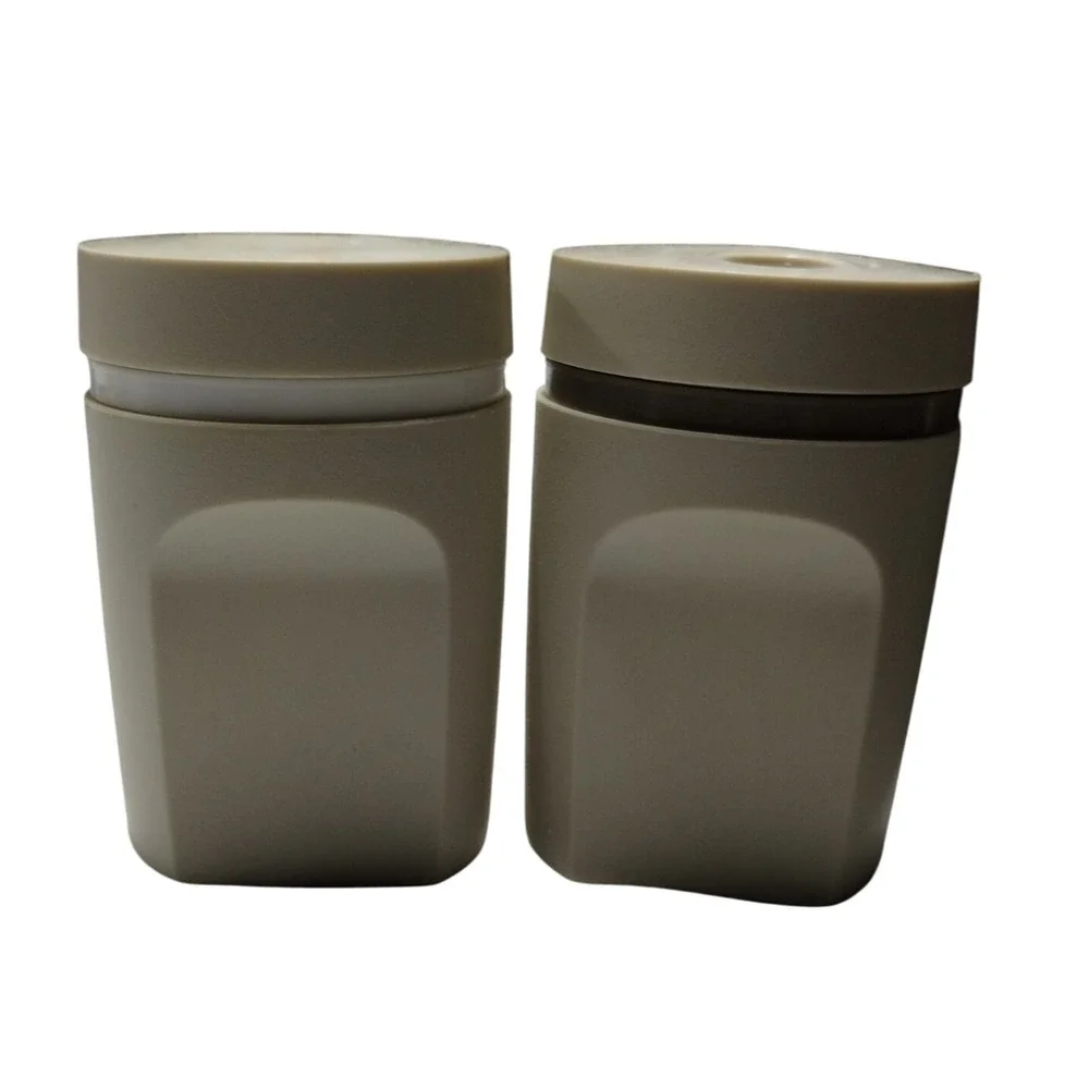 Tupperware Modular Mates Spice Shakers Tan Beige Vintage‎ Kitchen Storage